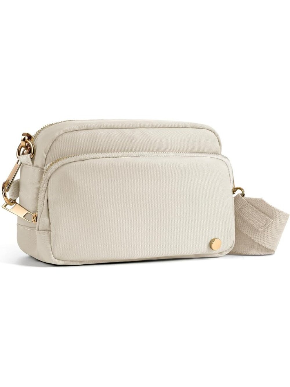 Women's Beige Slash-resistant RFID Blocking Travel Anti Theft Crossbody Bags